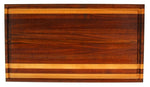 Tabla Gruesa para cortar en madera TZALAM con doble franja en HAYA 4 X 30 X 50 cms
