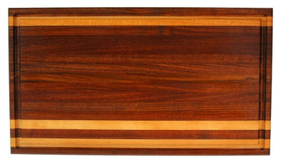 Tabla Gruesa para cortar en madera TZALAM con doble franja en HAYA 4 X 30 X 50 cms