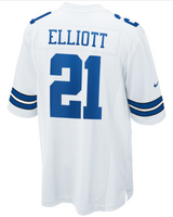 Official Dallas Cowboys Ezekiel Elliott Nike Game Player Jersey - Blanco - mencity